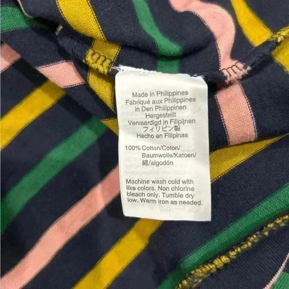 J crew striped colorful fitted midi dress in size 00